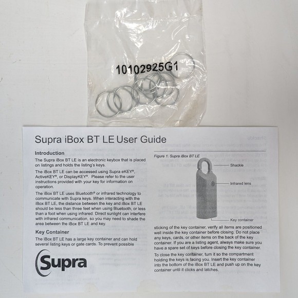 SUPRA iBox BT LE Bluetooth Real Estate Key Lockbox 002142 Locked No Code - Picture 5 of 9